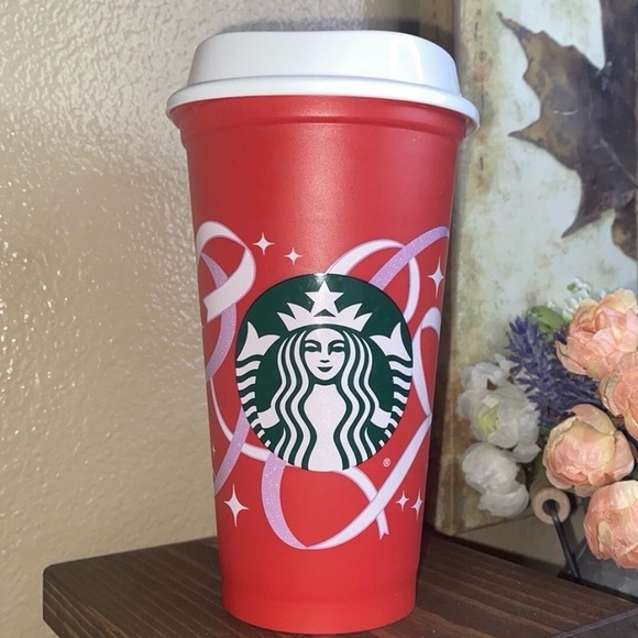 Starbucks Other - Starbucks 2021 Holiday Limited Red Plastic Reusable Cup 50 Years of Coffee Joy